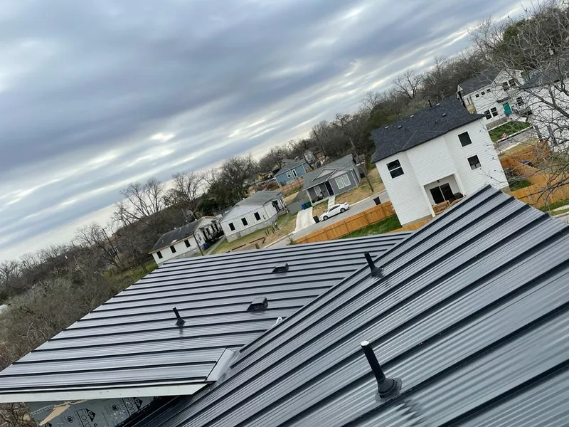 Standing seam metal roof panels with vents for Skylight Repair in Beatrice